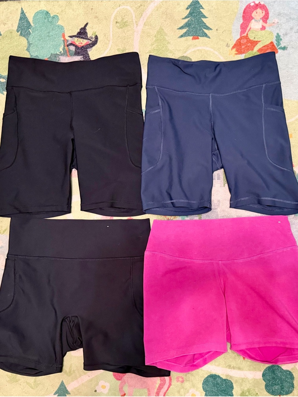 Old Navy Women's Bike Shorts - Black, Navy & Bright Pink